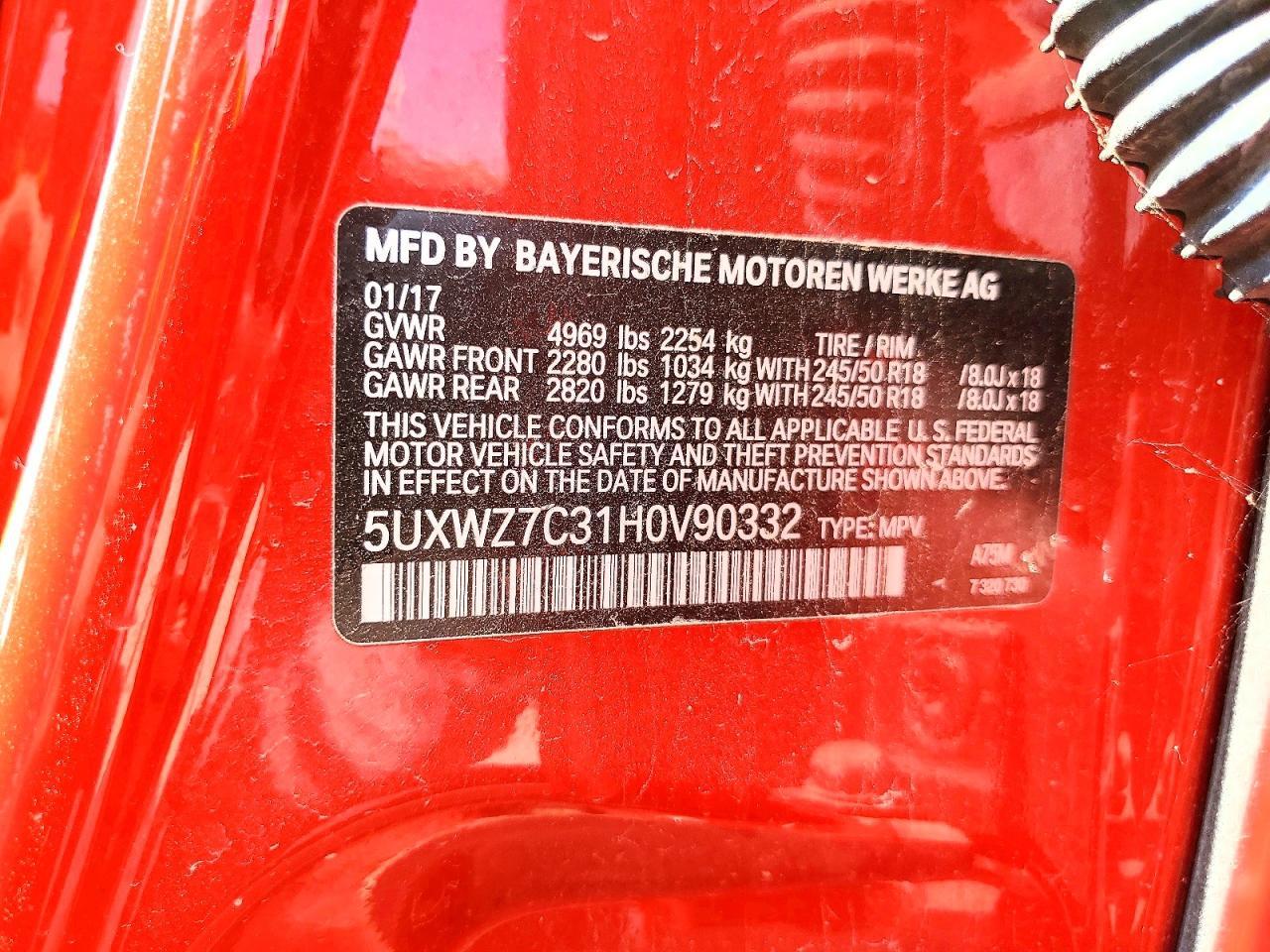2017 BMW X3 Sdrive28I - zdjęcie 13