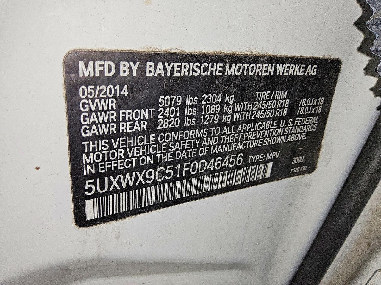 2015 BMW X3 xDrive28I - zdjęcie 13