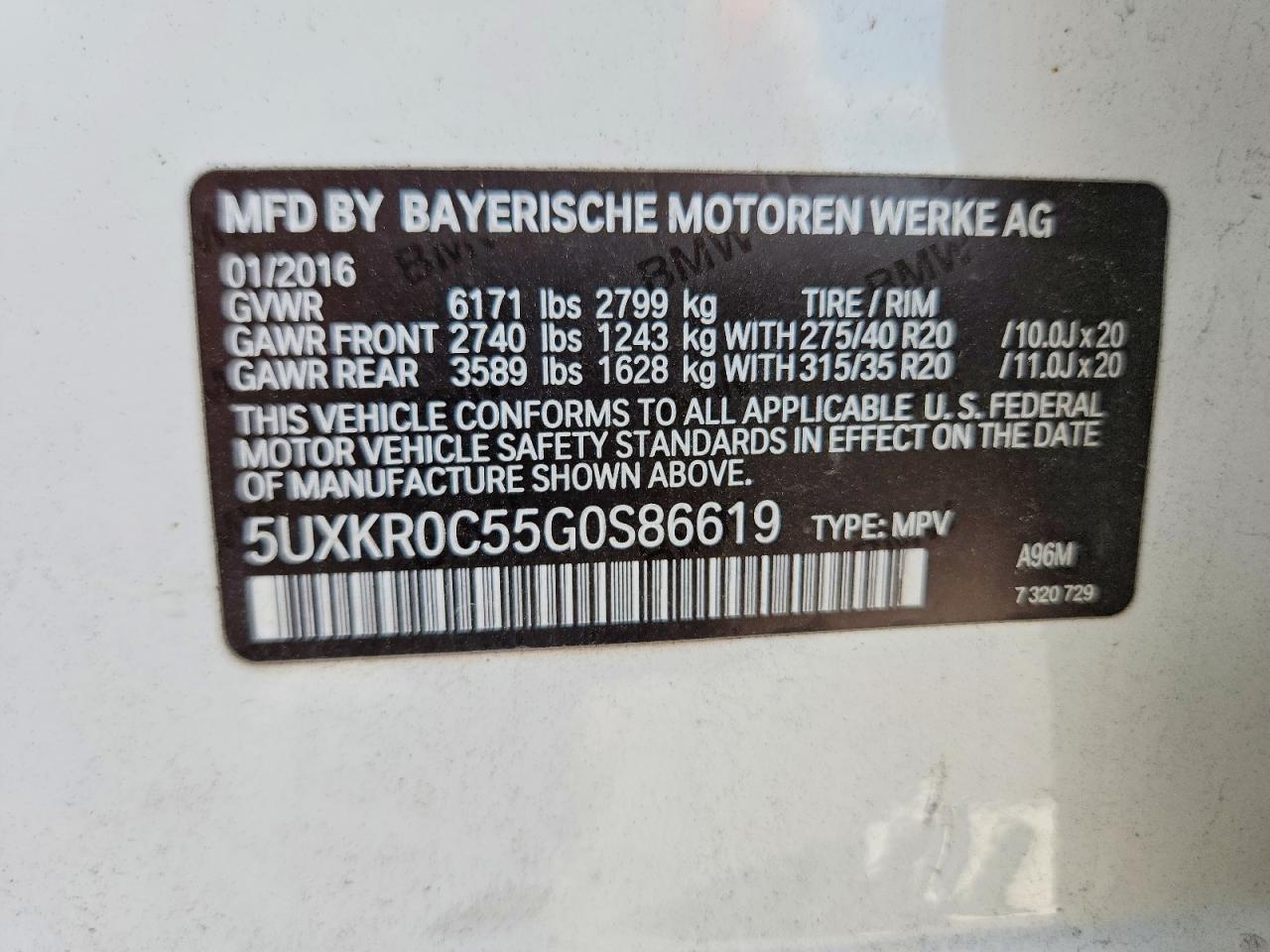 2016 BMW X5 xDrive35I - zdjęcie 13