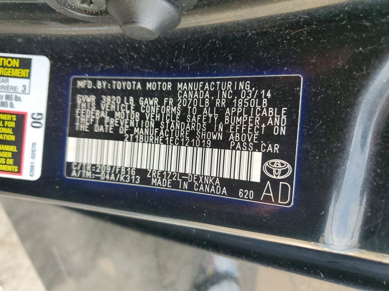 2014 Toyota Corolla Le - zdjęcie 12