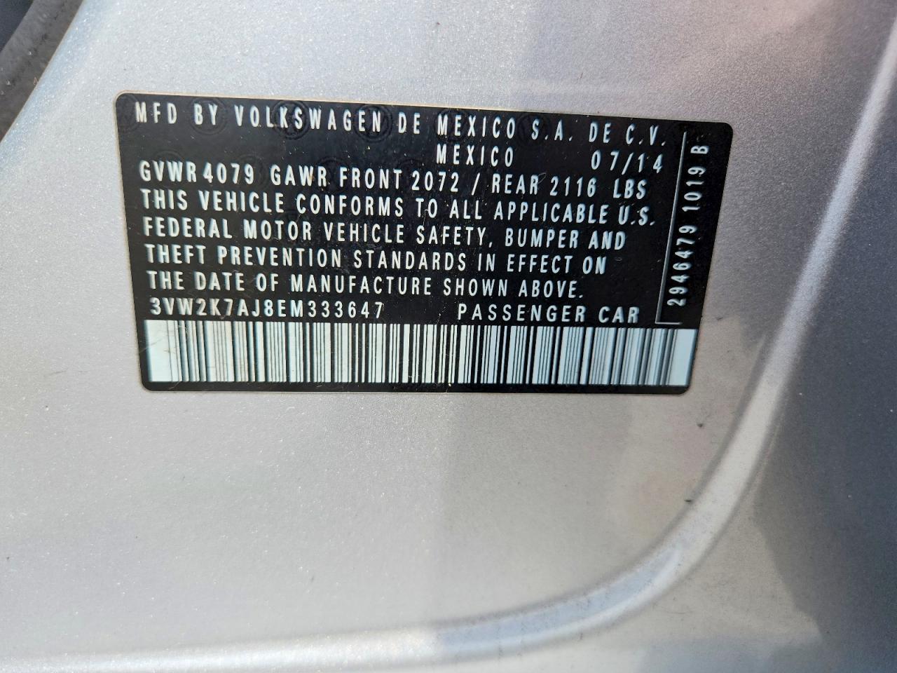 2014 Volkswagen Jetta Base - zdjęcie 12