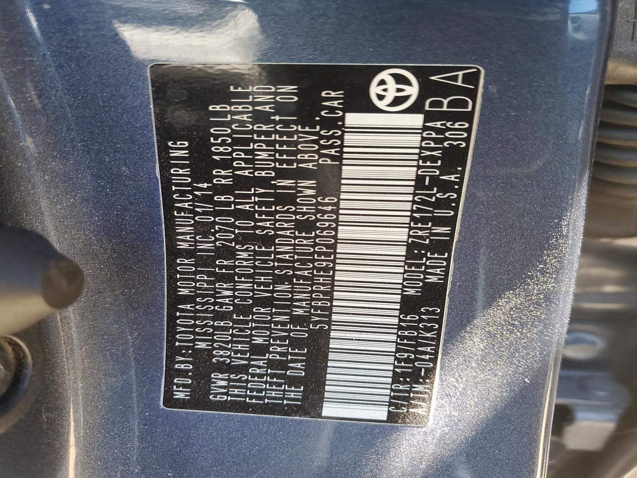 2014 Toyota Corolla Le Eco Plus - zdjęcie 12