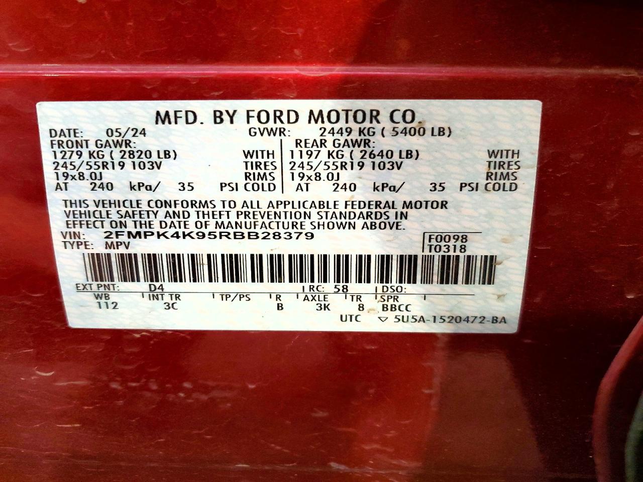 2024 Ford Edge Titanium - zdjęcie 13