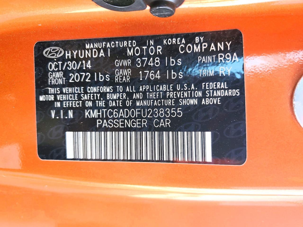 2015 Hyundai Veloster Base - zdjęcie 12