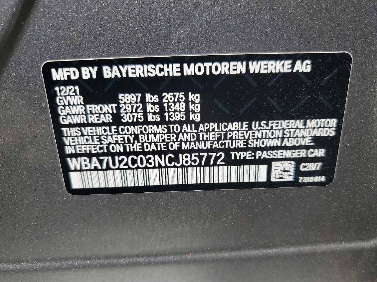 2022 BMW Seria 7 750i - zdjęcie 12