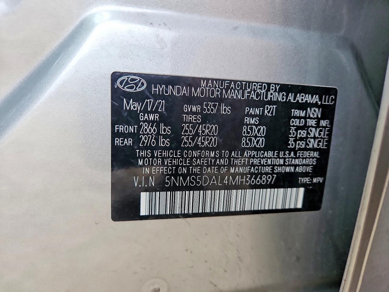 2021 Hyundai Santa Fe Calligraphy - zdjęcie 13