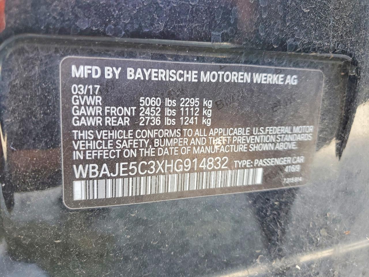2017 BMW 540 I - zdjęcie 12