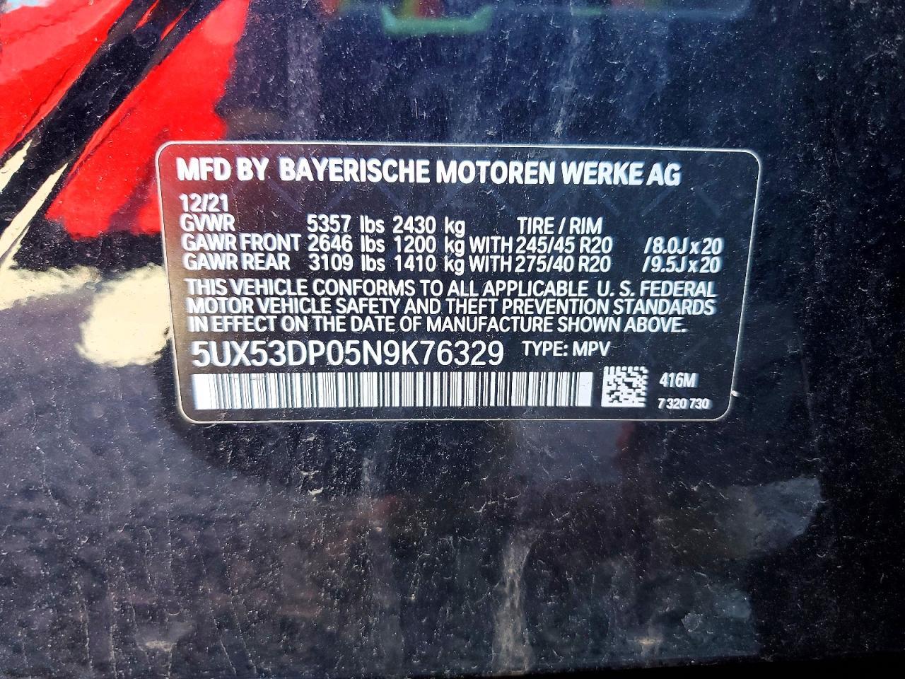 2022 BMW X3 xDrive30I - zdjęcie 13