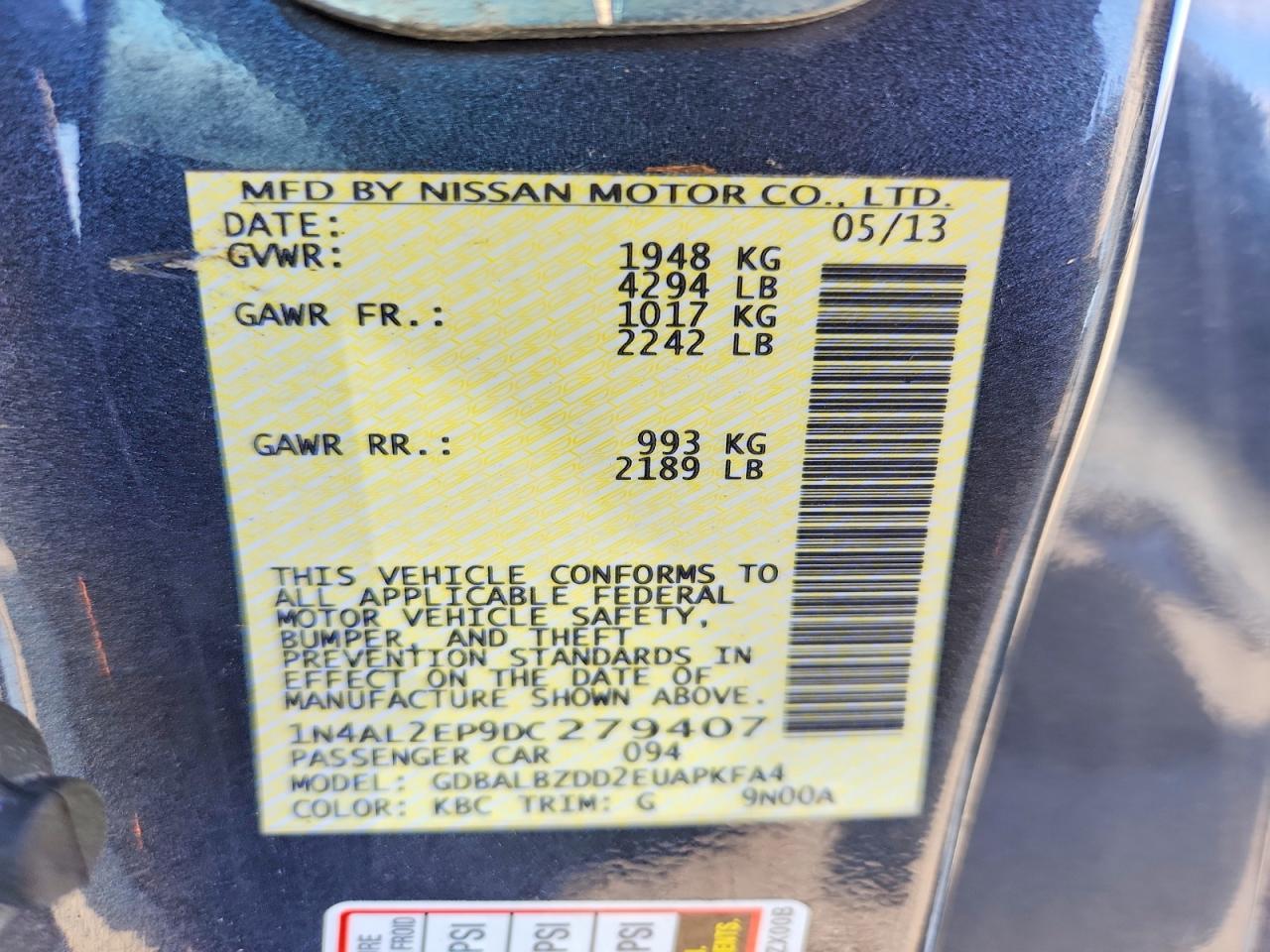 2013 Nissan Altima S - zdjęcie 12