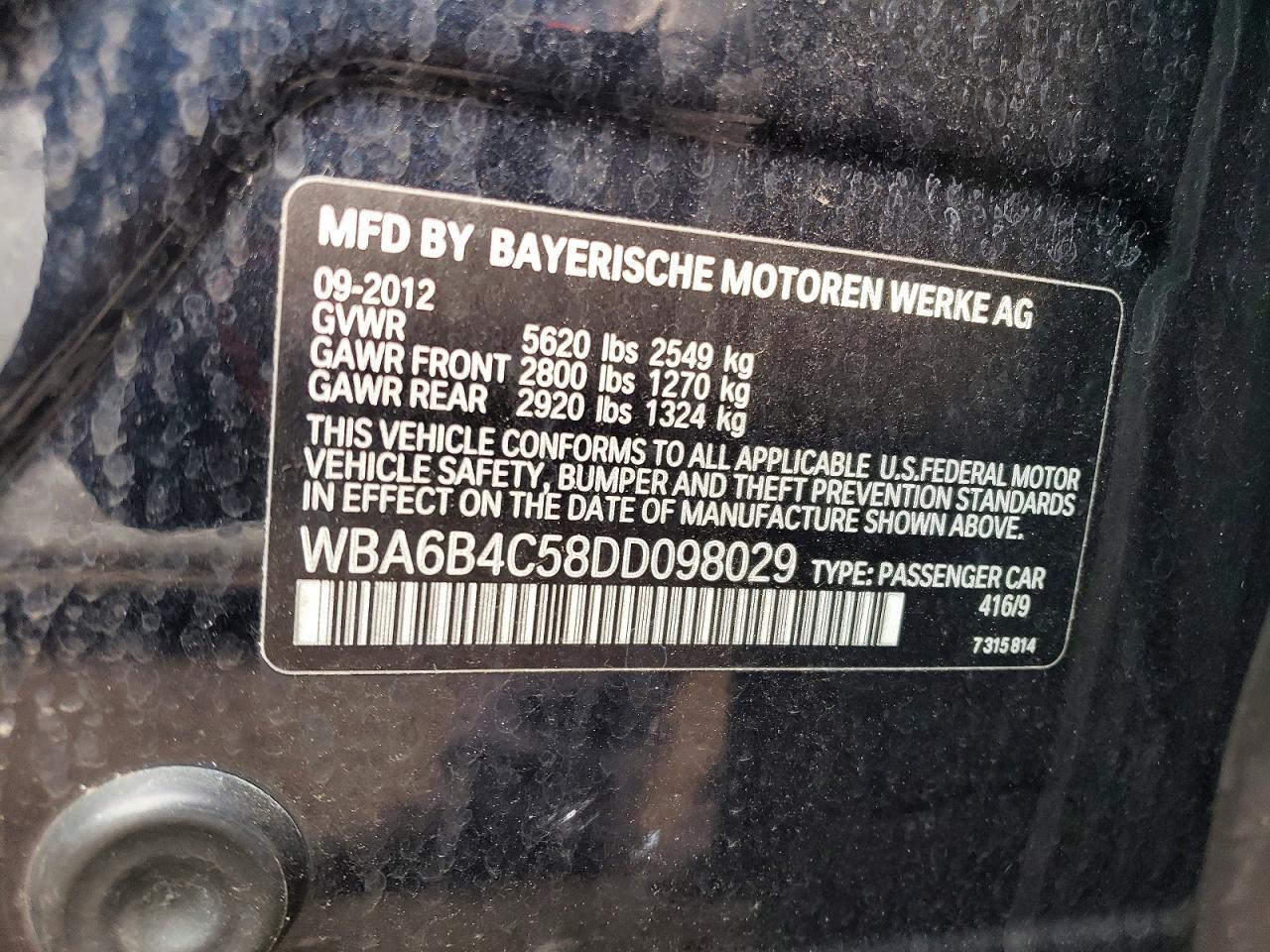 2013 BMW Seria 6 650i - zdjęcie 12