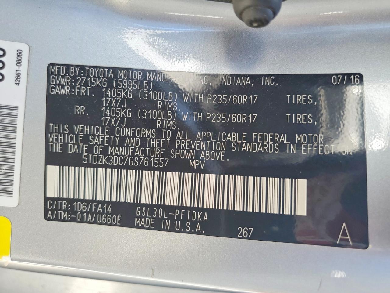 2016 Toyota Sienna L 7-Passenger - zdjęcie 14
