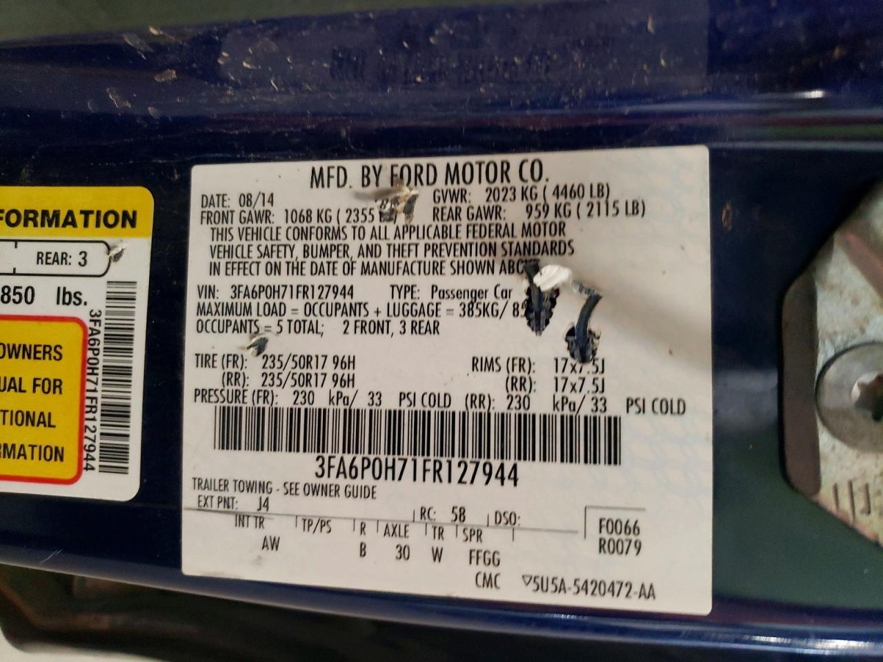 2015 Ford Fusion Se - zdjęcie 12