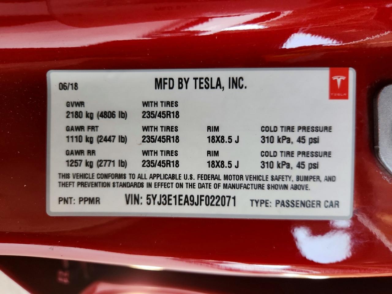 2018 Tesla Model 3 - zdjęcie 23