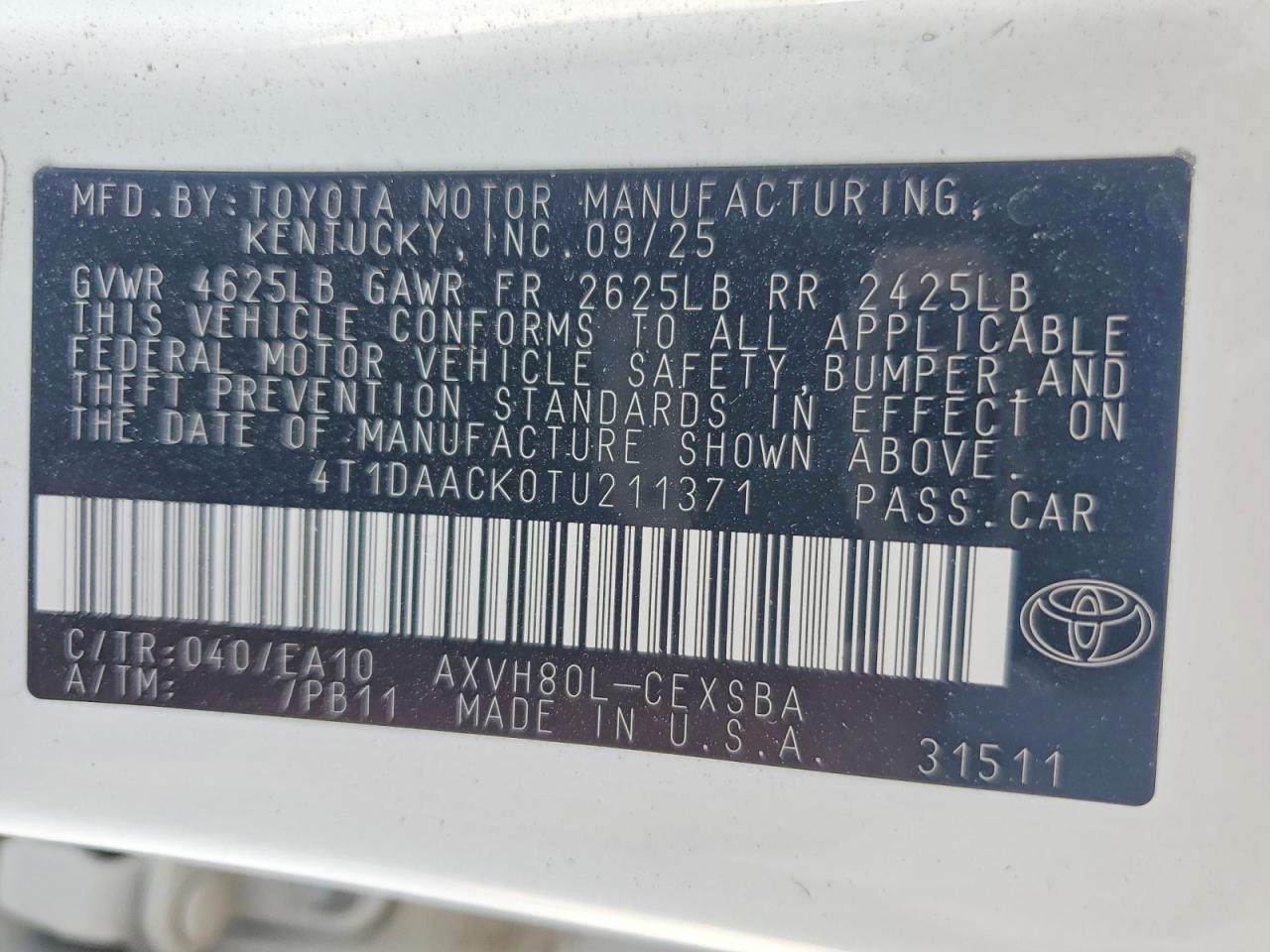 2026 Toyota Camry Se - zdjęcie 13