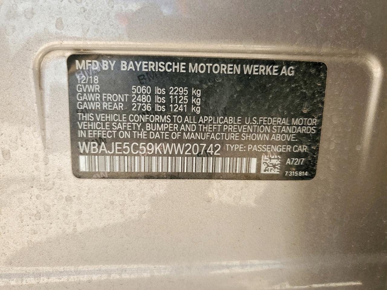 2019 BMW 540 I - zdjęcie 13