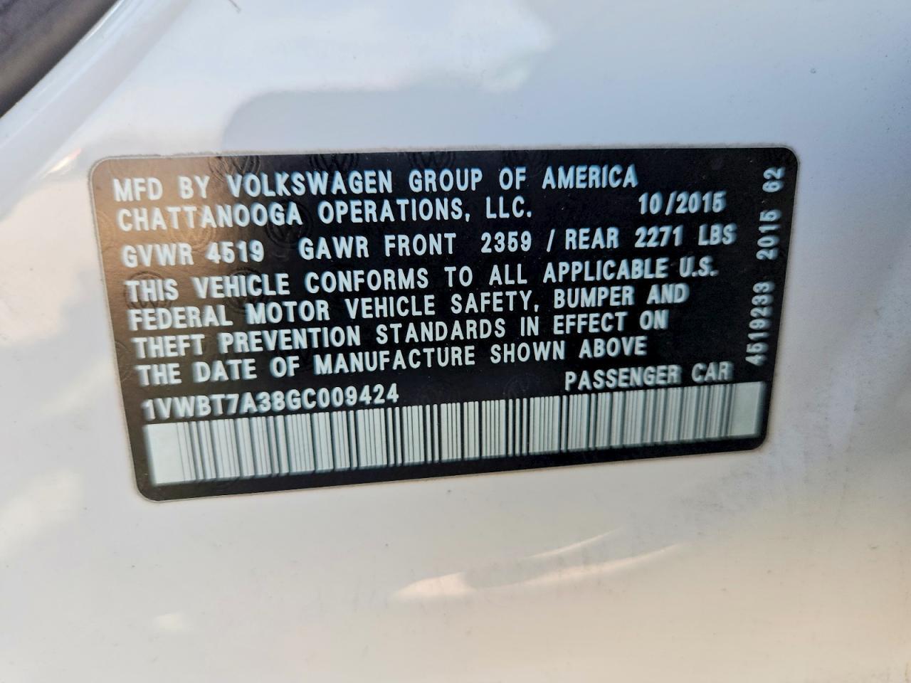 2016 Volkswagen Passat Se - zdjęcie 12
