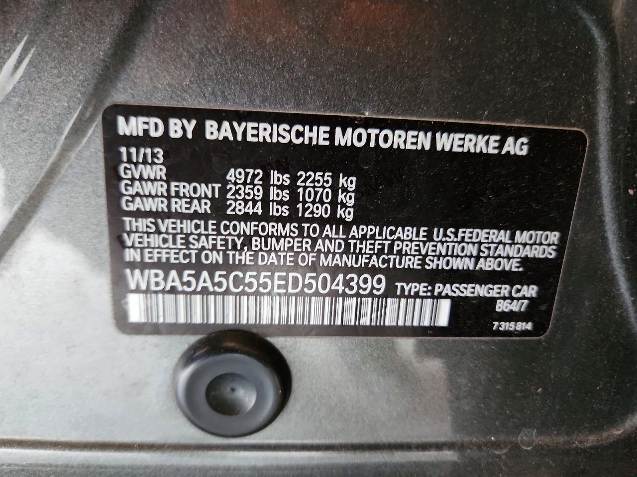 2014 BMW 528 I - zdjęcie 12