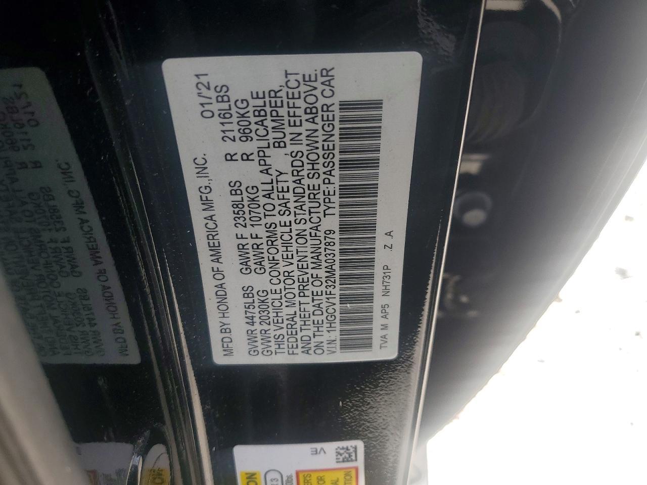 2021 Honda Accord Sport - zdjęcie 12