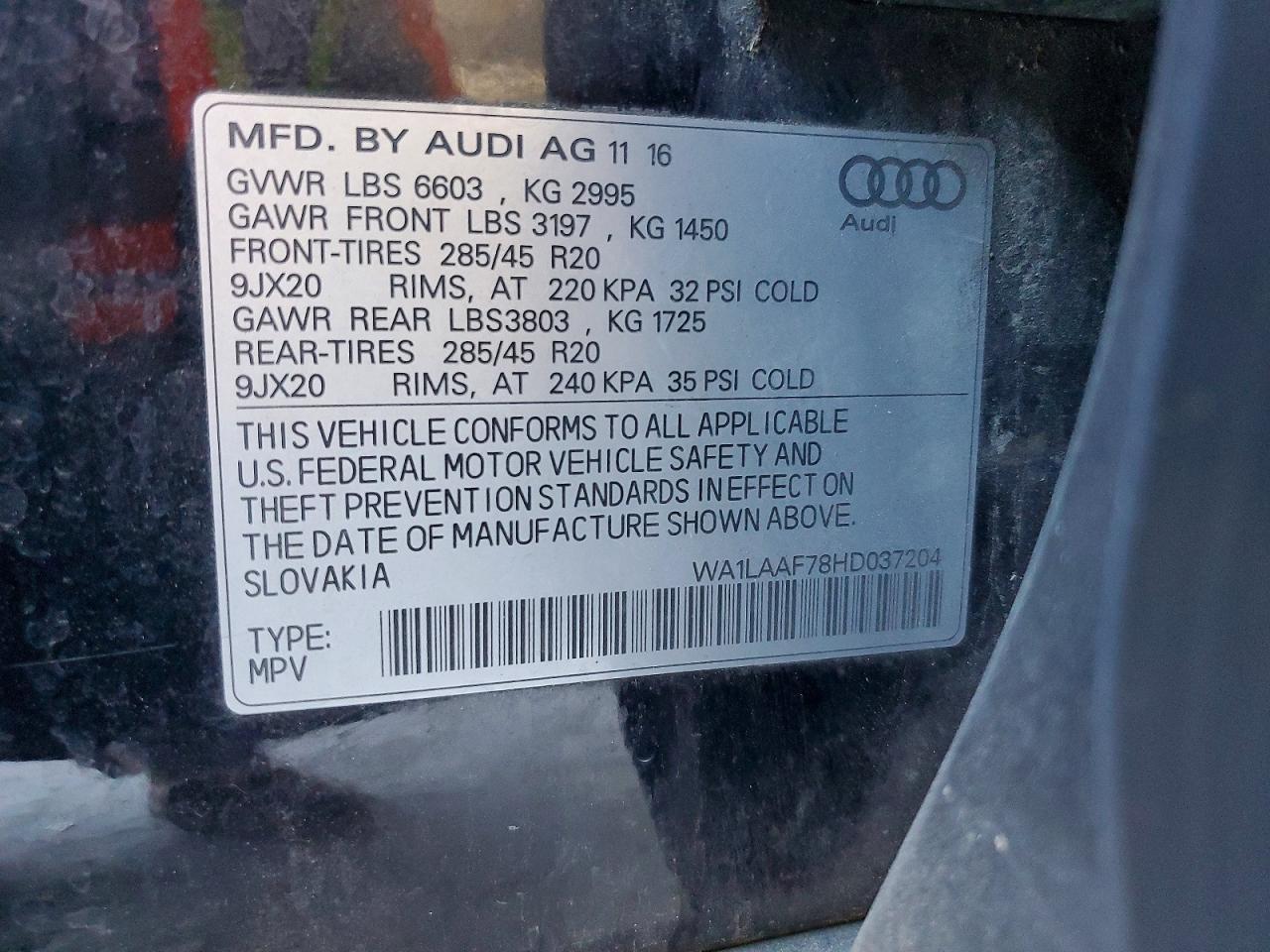 2017 Audi Q7 Premium Plus - zdjęcie 14
