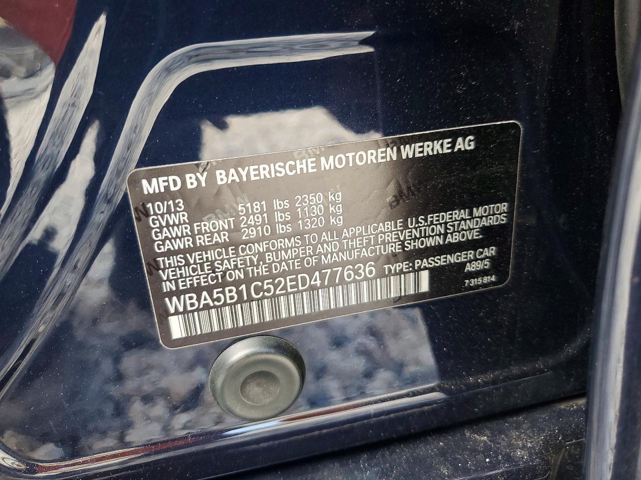 2014 BMW 535 I - zdjęcie 12