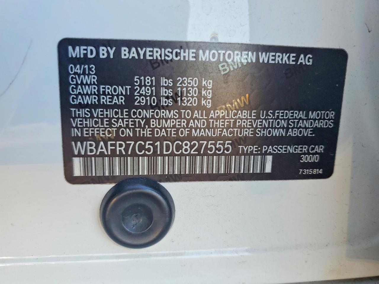 2013 BMW 535 I - zdjęcie 12