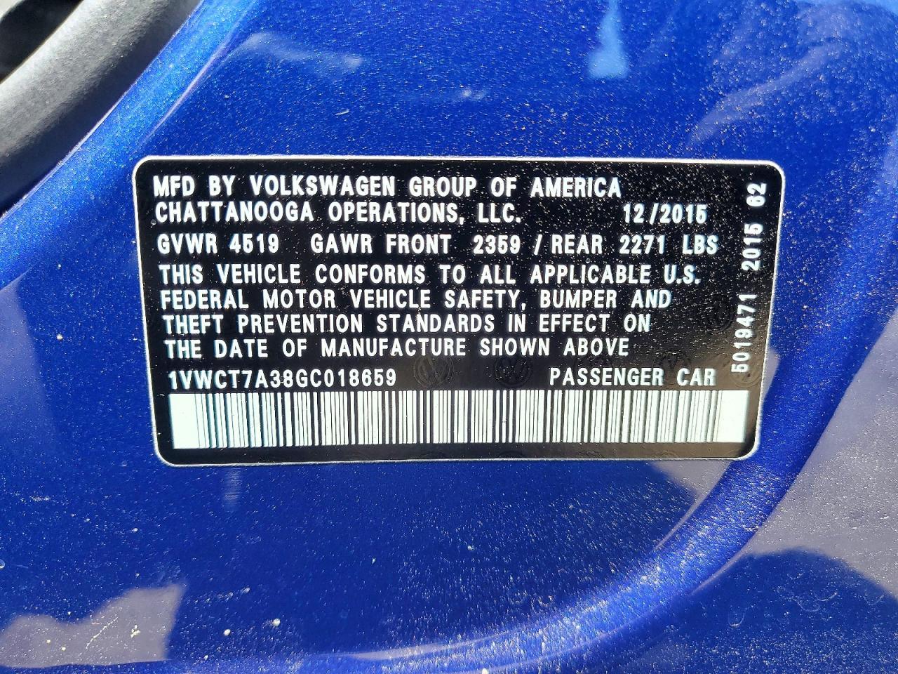 2016 Volkswagen Passat Sel - zdjęcie 13