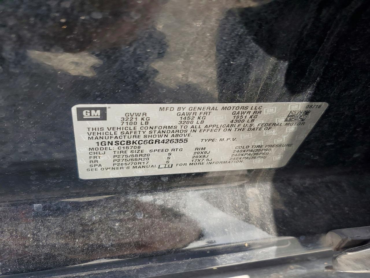 2016 Chevrolet Tahoe C1500 Lt - zdjęcie 13