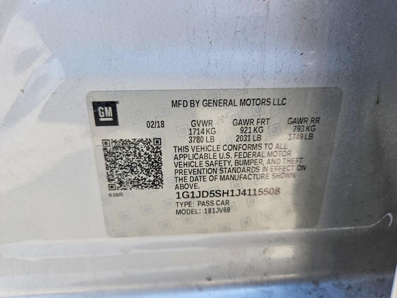 2018 Chevrolet Sonic Lt - zdjęcie 12