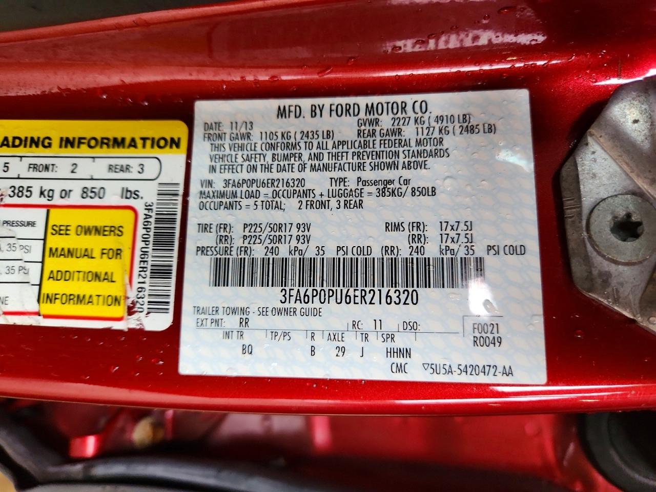 2014 Ford Fusion Se Phev - zdjęcie 12