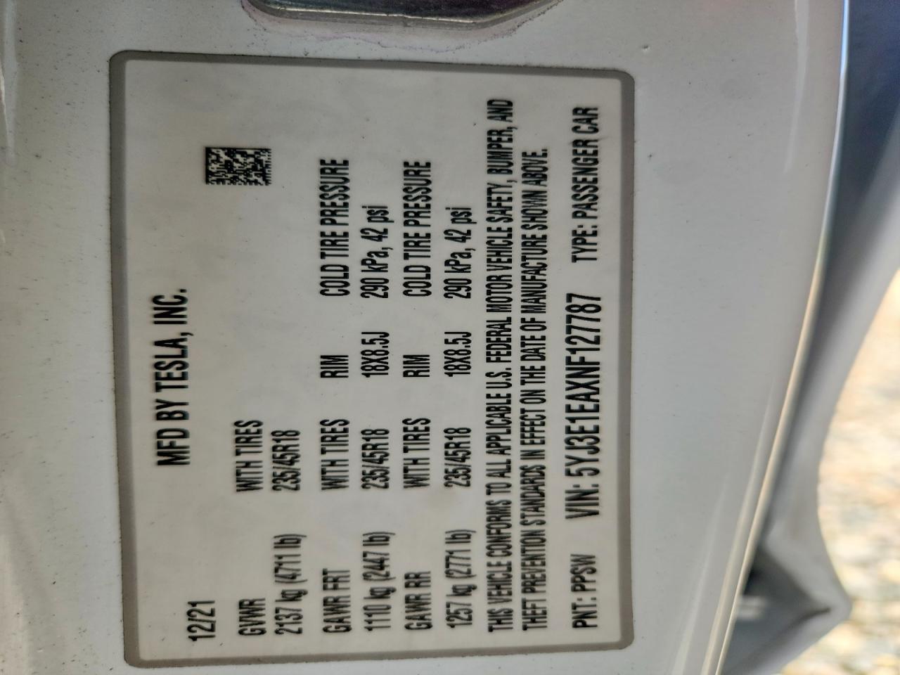 2022 Tesla Model 3 - zdjęcie 13