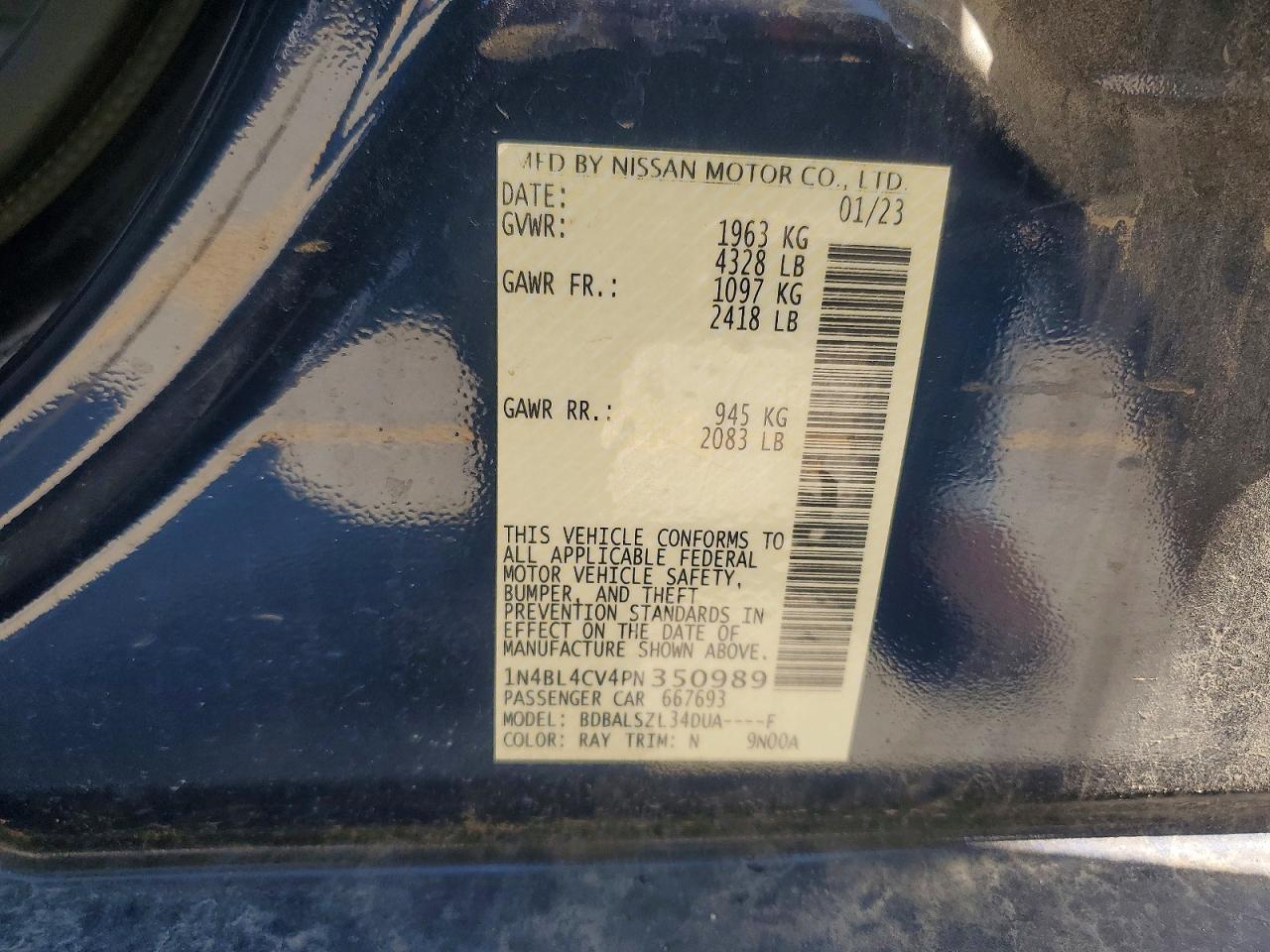 2023 Nissan Altima Sr - zdjęcie 12