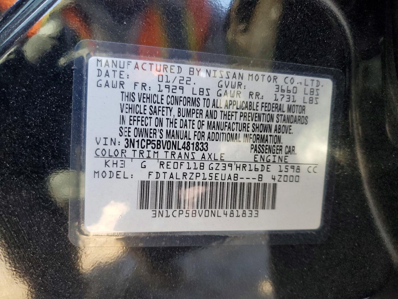 2022 Nissan Kicks S - zdjęcie 12