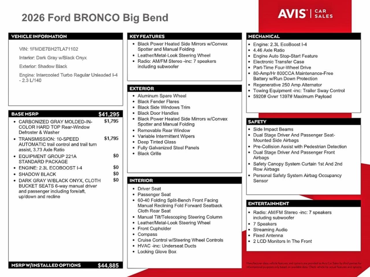 2026 Ford Bronco Big Bend - zdjęcie 13