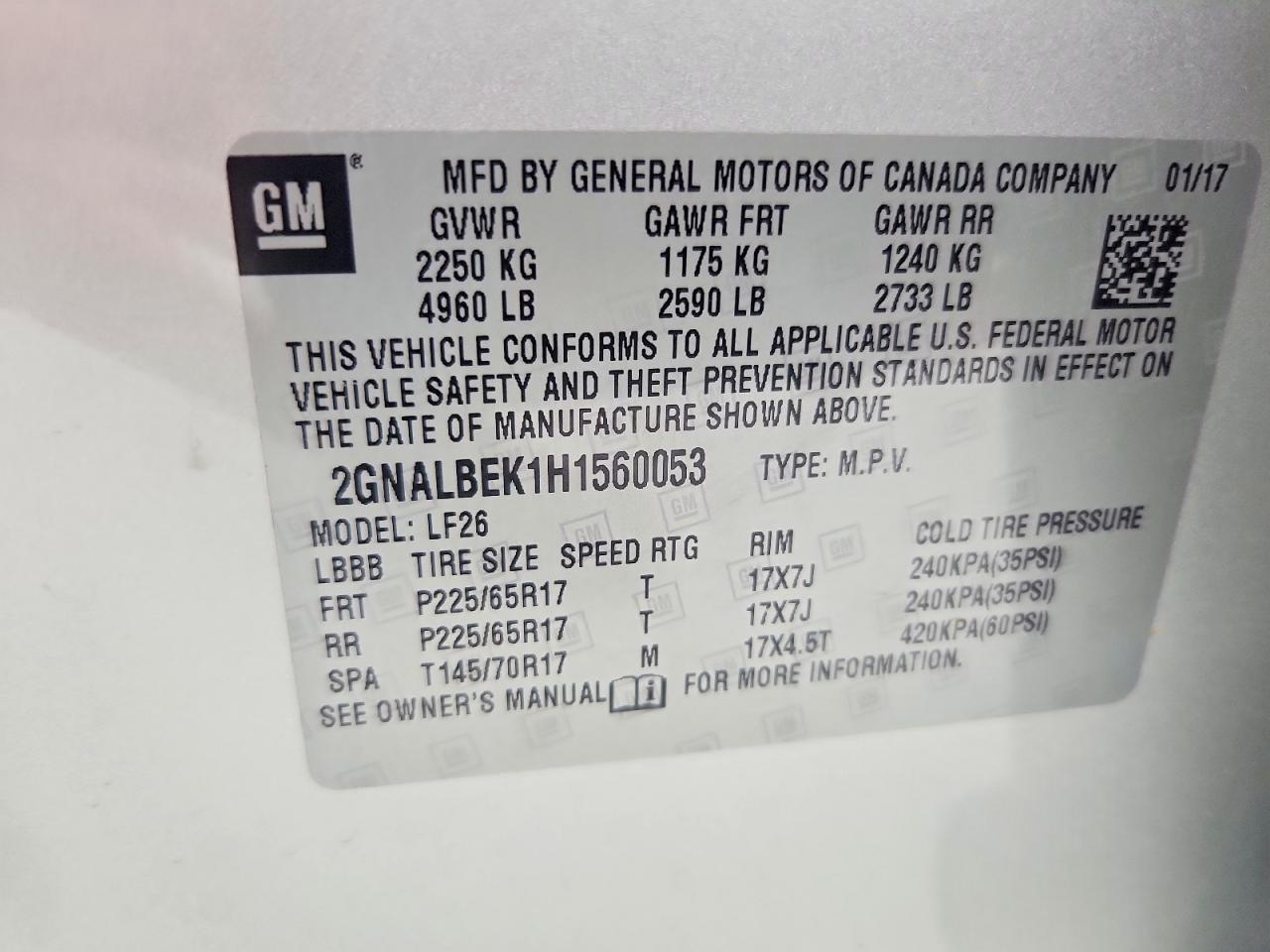 2017 Chevrolet Equinox Ls - zdjęcie 13