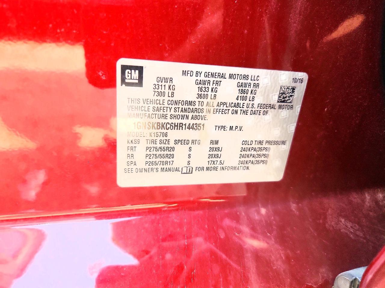 2017 Chevrolet Tahoe K1500 Lt - zdjęcie 13