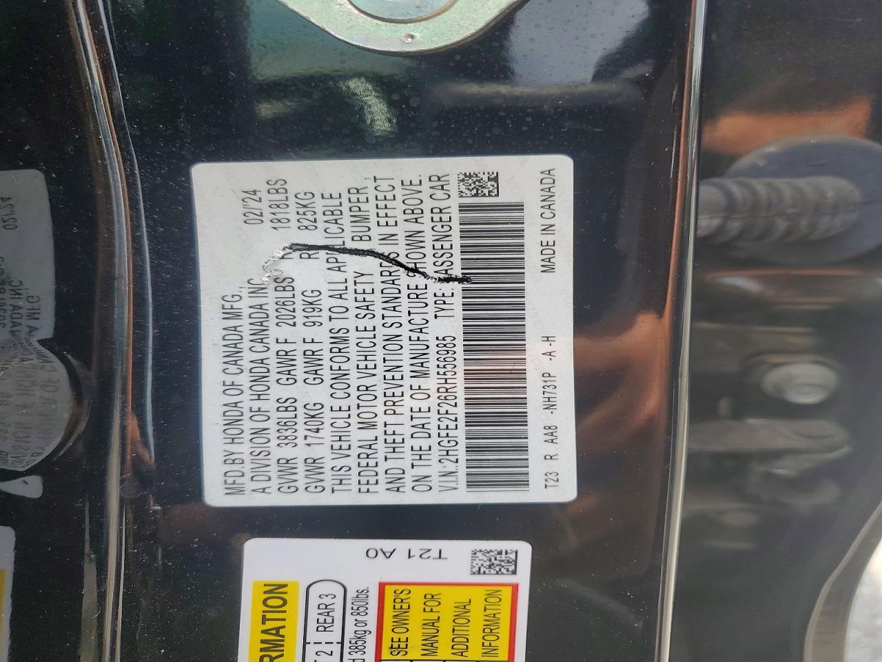 2024 Honda Civic Lx - zdjęcie 12