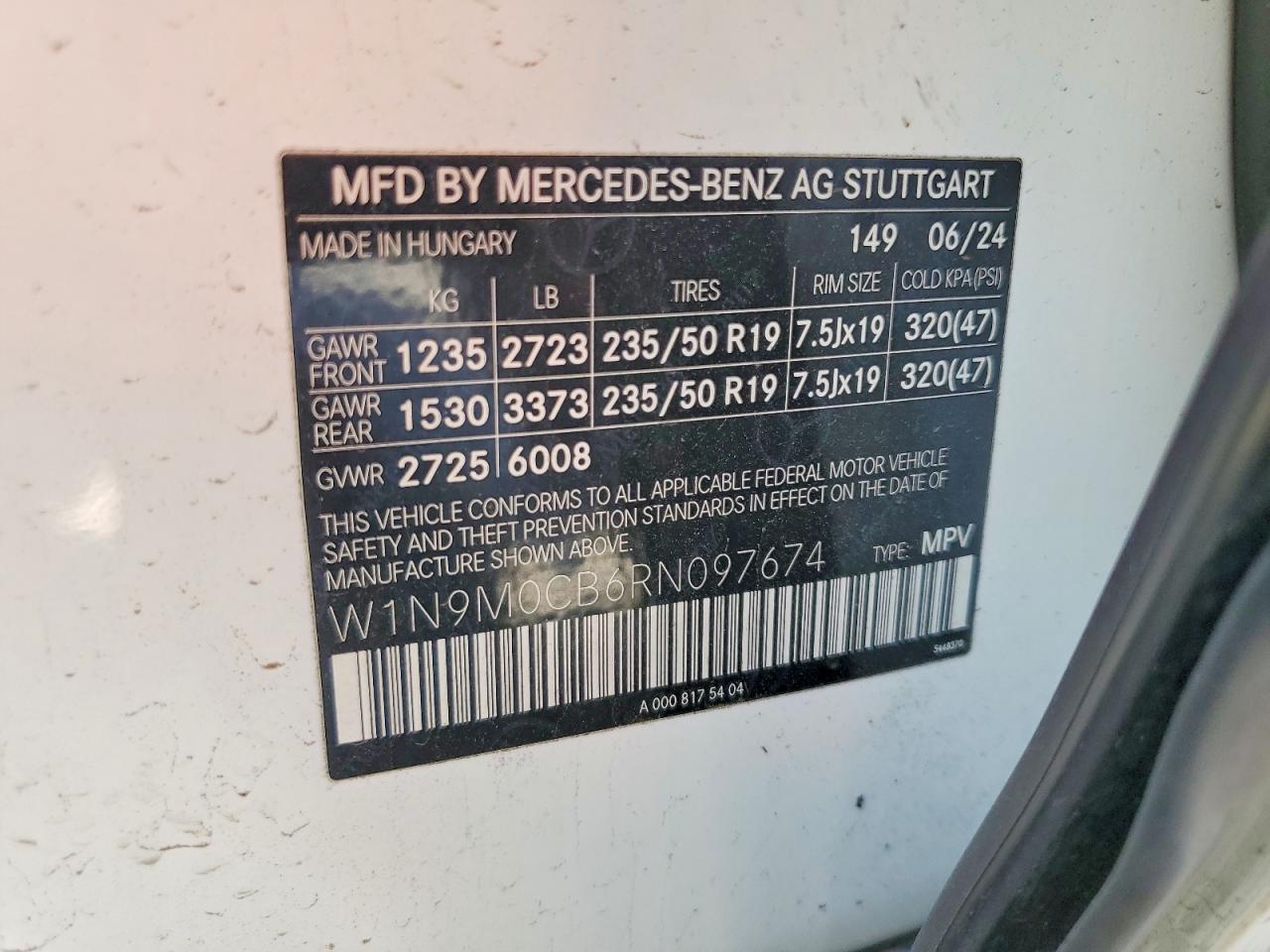 2024 Mercedes-Benz Eqb 250+ - zdjęcie 13