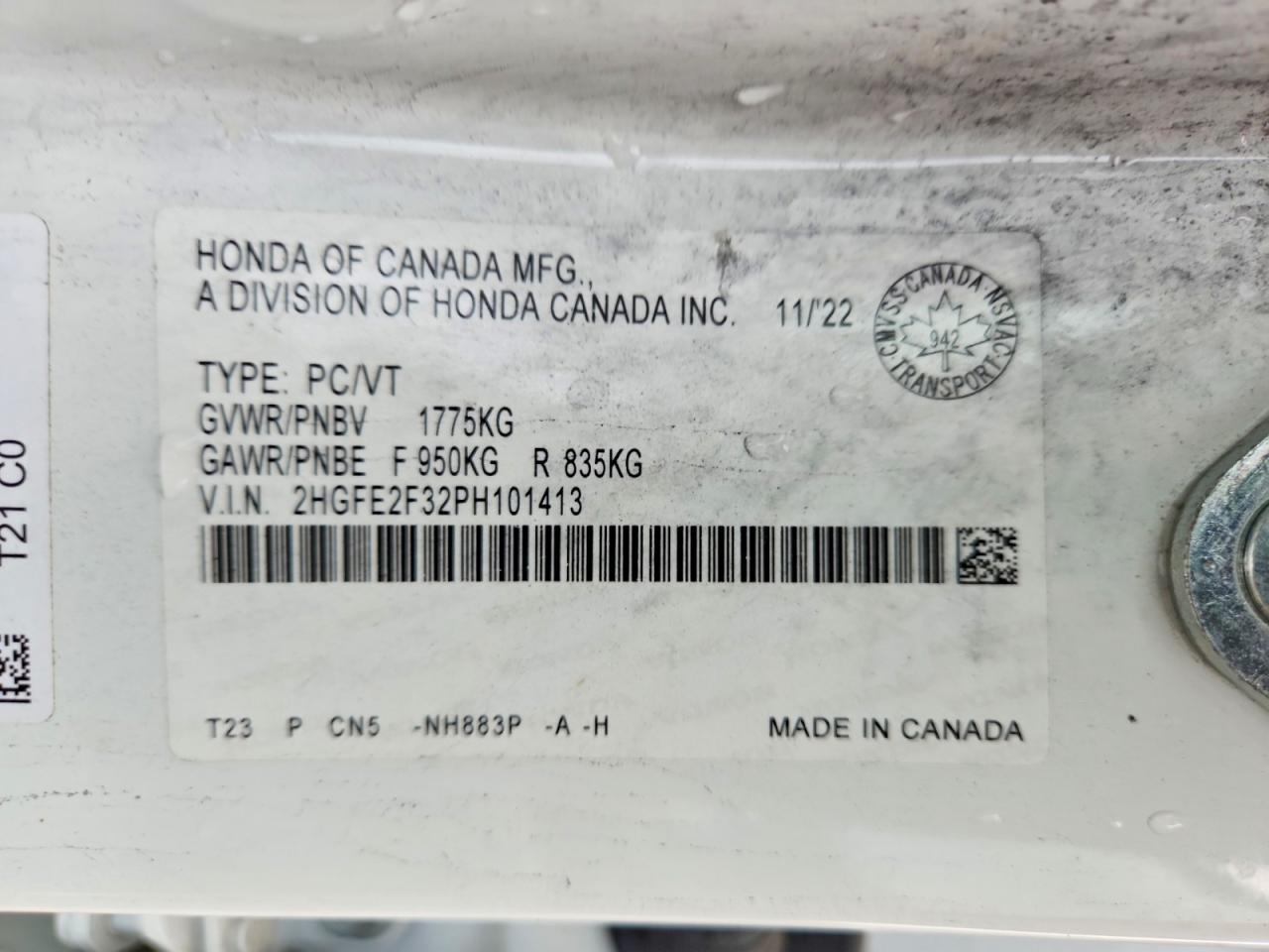 2023 Honda Civic Ex - zdjęcie 12