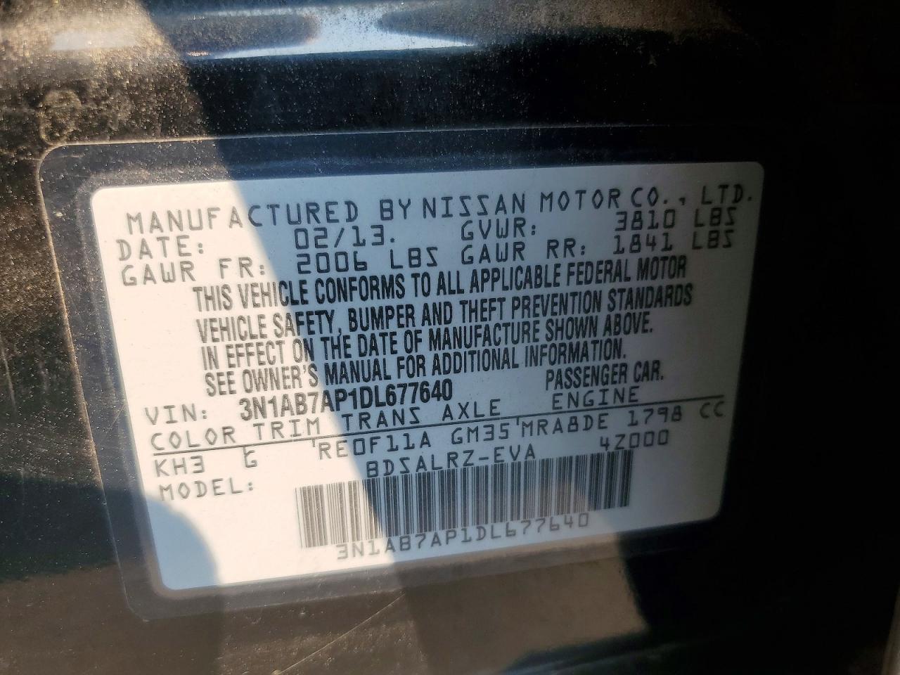 2013 Nissan Sentra S - zdjęcie 12