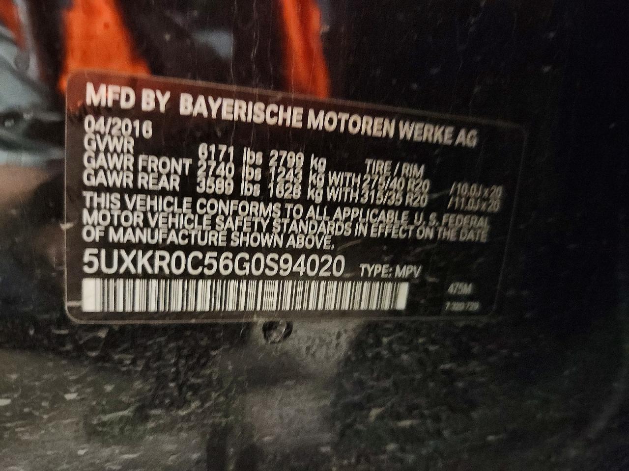 2016 BMW X5 xDrive35I - zdjęcie 13