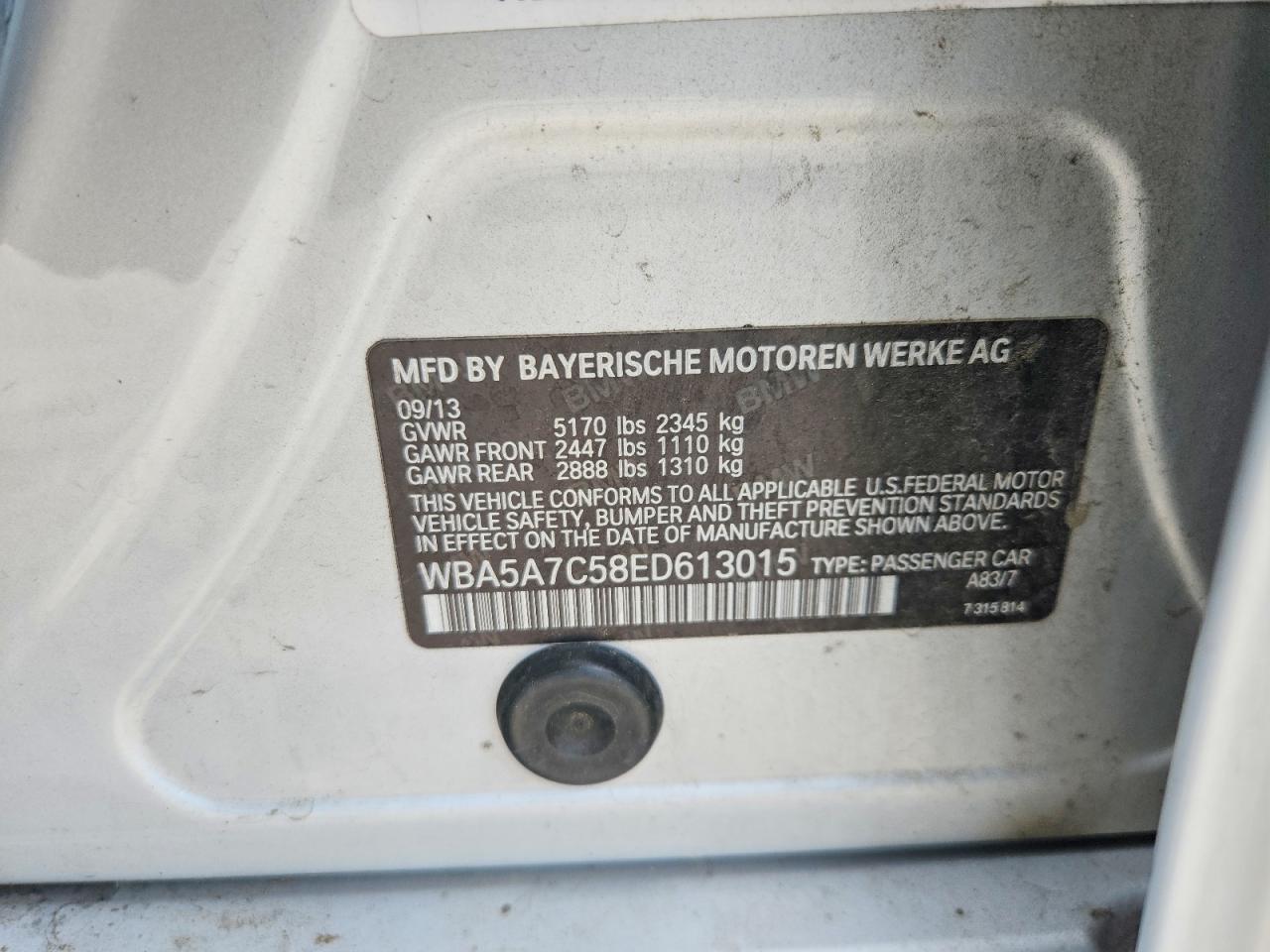 2014 BMW Seria 5 528i - zdjęcie 12
