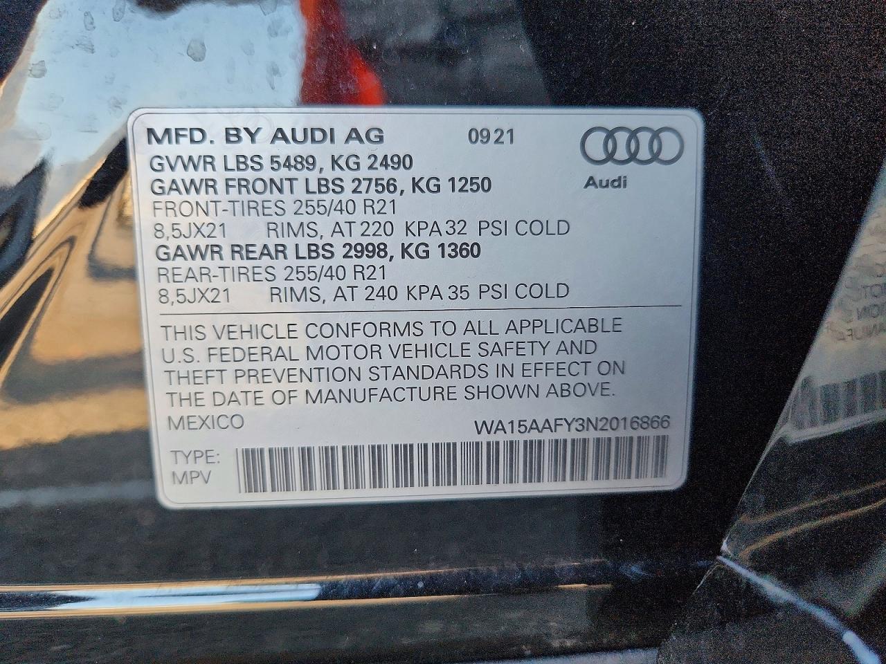 2022 Audi Q5 Sportback Prm Pls 45 - zdjęcie 14