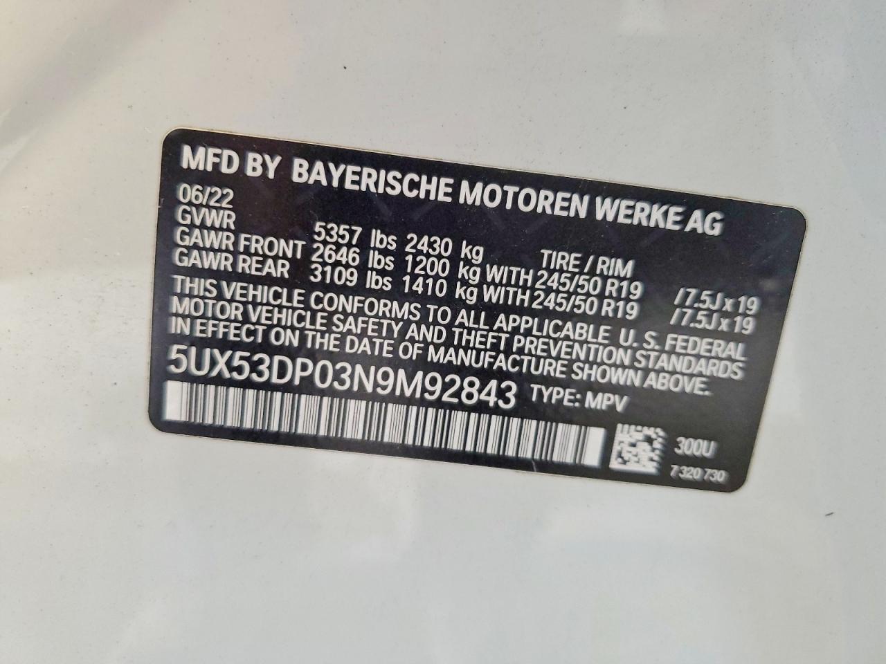 2022 BMW X3 xDrive30I - zdjęcie 13