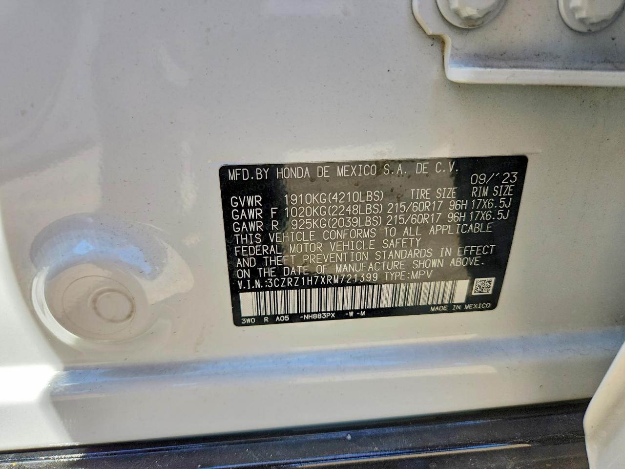 2024 Honda Hr-V Exl - zdjęcie 13