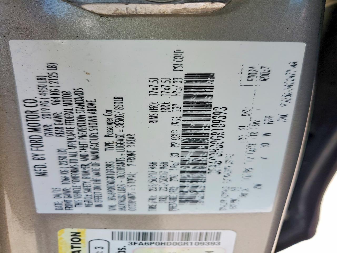 2016 Ford Fusion Se - zdjęcie 12