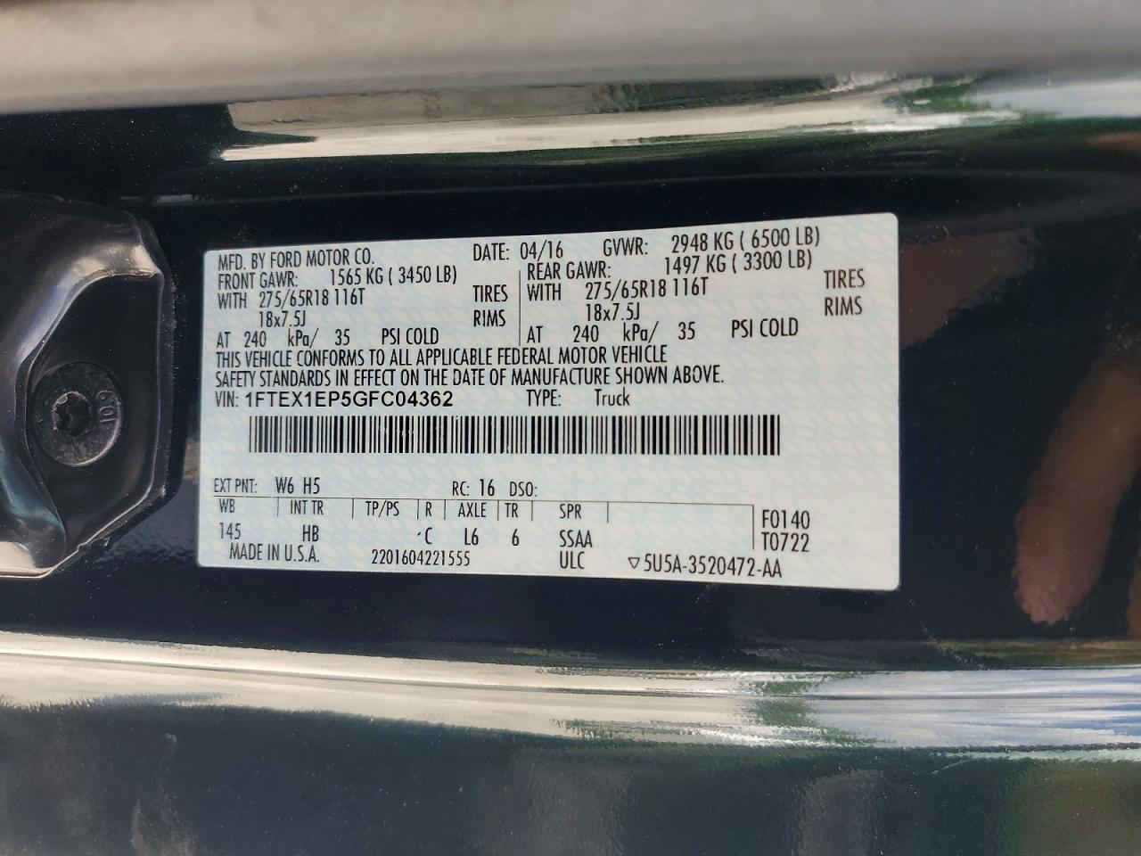 2016 Ford F150 Super Cab - zdjęcie 12