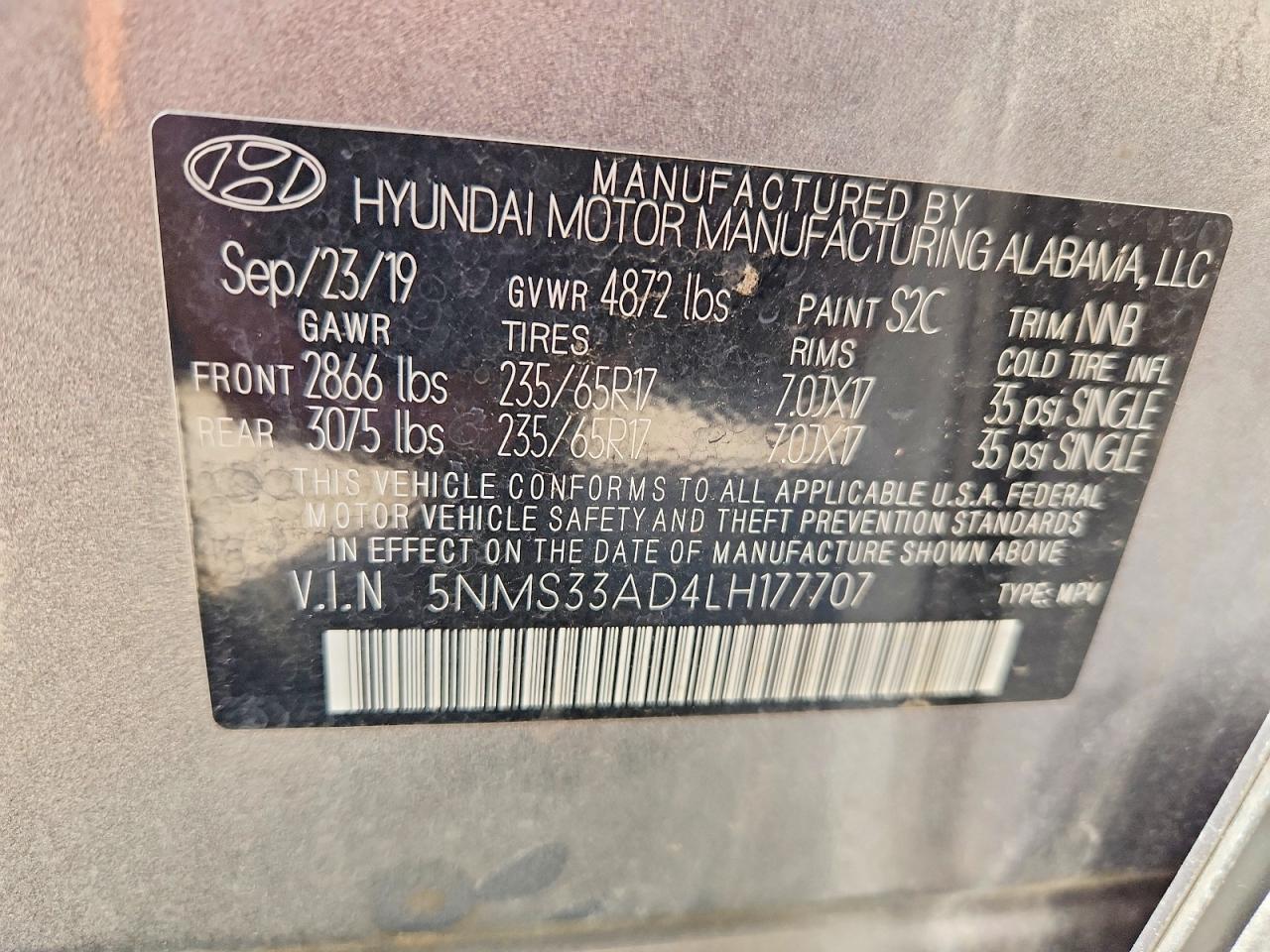 2020 Hyundai Santa Fe Sel - zdjęcie 13