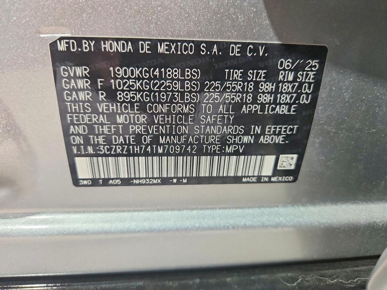2026 Honda Hr-V Exl - zdjęcie 13