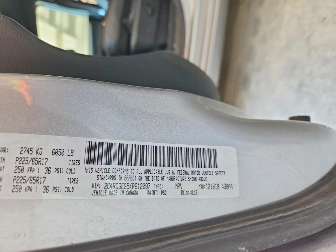 2019 Dodge Grand Caravan Gt - zdjęcie 13