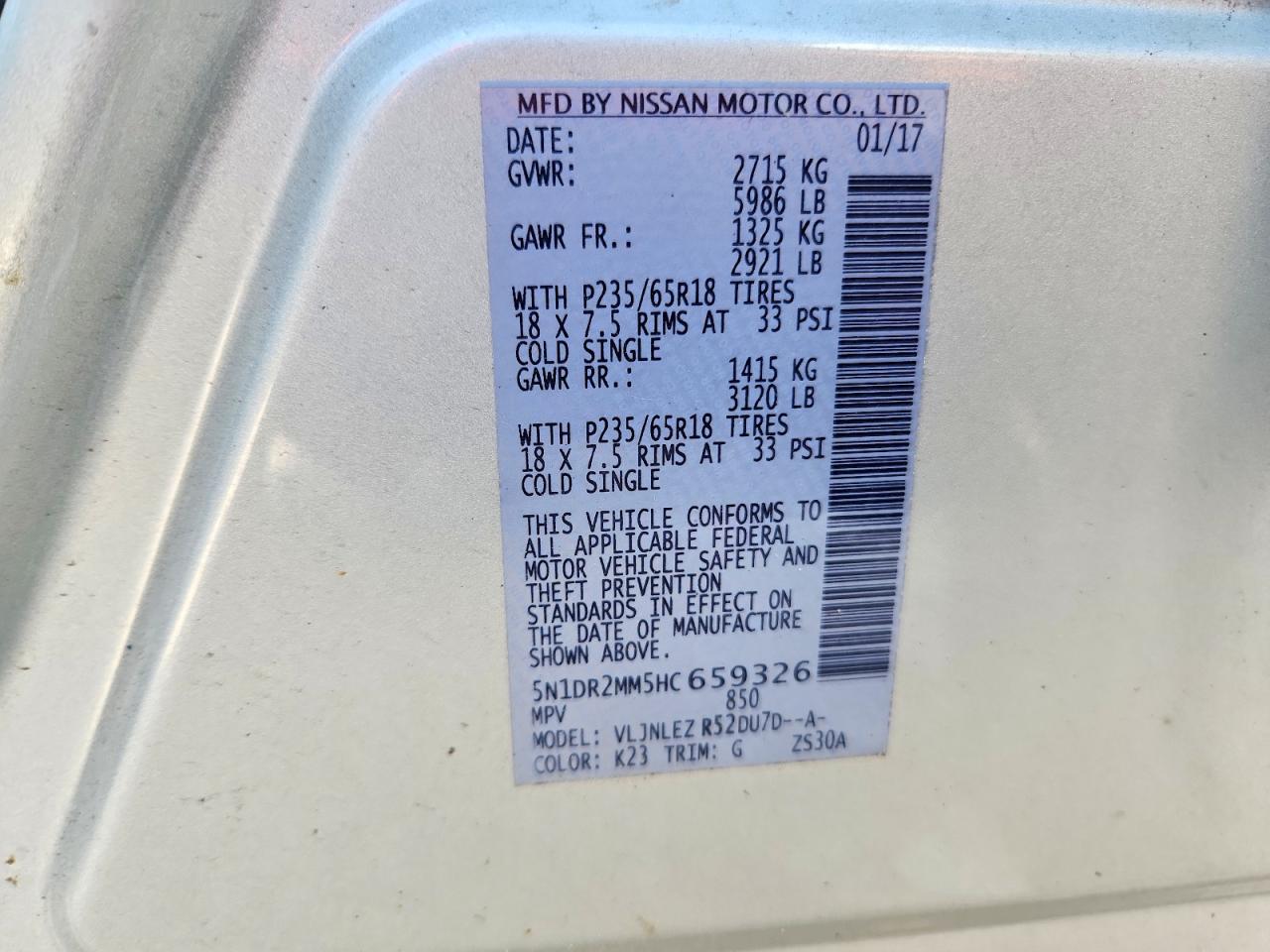 2017 Nissan Pathfinder Sv - zdjęcie 13